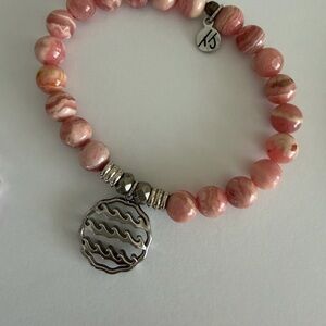 Tiffany Jazelle pink bracelet with wave charm